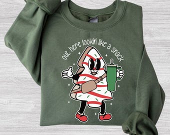 T-shirt humoristique « Snack », Sweat-shirt de Noël « Sapin de Noël », Cadeau de Noël