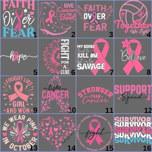 Breast Cancer Awareness Heat Transfer, Pink Ribbon (For Shirts & Sweatshirts)