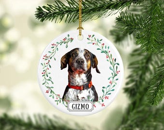 Personalized Dog Portrait Christmas Ornament, Custom Pet Memorial Gift, Unique Holiday Decor for Dog Lovers