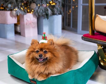 Faux Fur Pet Bed - Ultra Soft Cozy Anti-Slip Dog/Cat Couch