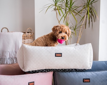 Cozy Pet Bed for Dogs and Cats – Soft Velour Sofa Bed with Removable Cover, Hypoallergenic Filling, Stylish Pet Couch Gift for Pet Lovers