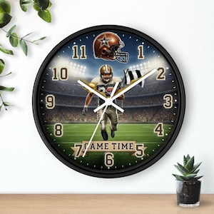 Football Game Time Wall Clock | Sports Fan Decor