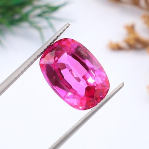 Vivid Pink Sapphire 9 ct Elongated Cushion 14x10mm Loose Gemstone - Fuchsia Statement Ring Stone - September Birthstone Gift for Her - AAA