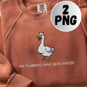 Rolig gås, mina flabbers har blivit gastade, fånig chockad gås-t-shirt, t-shirt med fuskbroderi, tecknad gåslapp, digital nedladdning