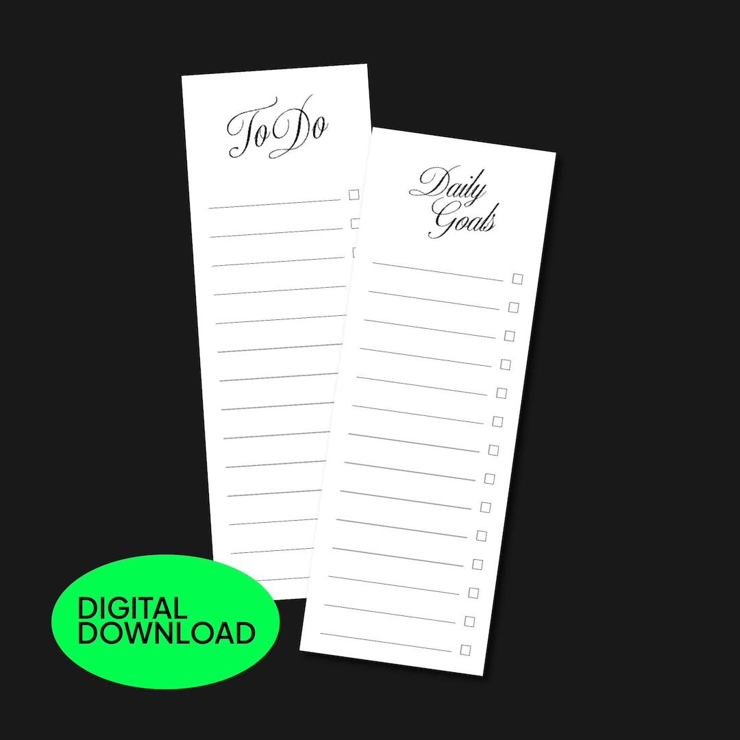 Cursive To-do List Printable | Elegant Script, Minimalist Design ...
