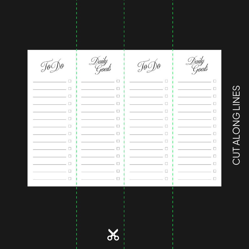 Cursive To-do List Printable | Elegant Script, Minimalist Design ...