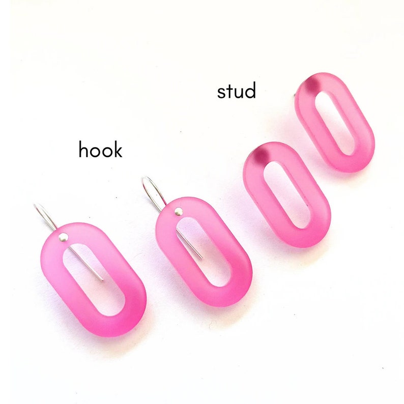Mixtape GELATO Oval Studs or Hook Build Your Own Combo Earring From The Oval Stud Down Fun Acrylic Earring image 5