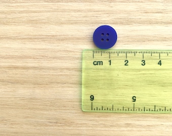 15mm Round Button - 4 Hole Laser Cut Acrylic Perspex - 3mm Thick - 1.5mm Holes - Each To Own - Handmade - 8 Pieces - 48 Colours Available