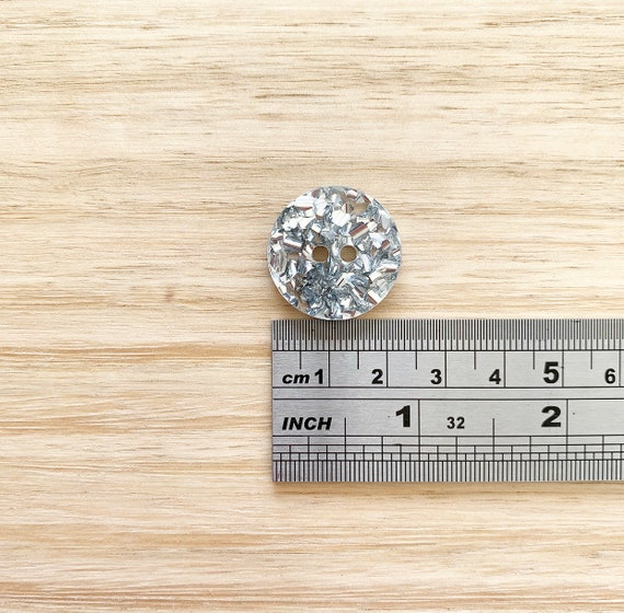 Recycled Plastic Scrap Buttons: size 32 (20mm) 4 Hole - each Recycled Plastic Scrap Buttons: size 32 (20mm) 4 Hole - each