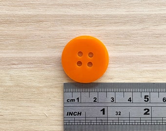 Bouton rond 28 mm - Perspex acrylique découpé au laser 4 trous - 3 mm d'épaisseur - Trous de 3 mm - À choisir chacun - Fait main - 4 pièces - 48 couleurs disponibles