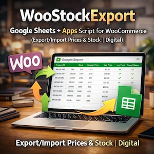 WooStock Export — Google Sheets + Apps Script für WooHandels (Preise & Lagerbestand bestimmt) | Digital