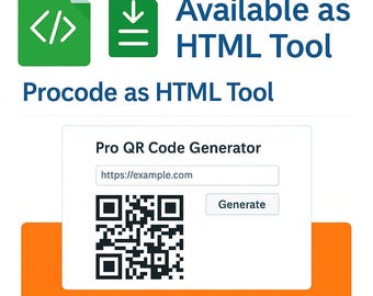 qr code generator: html, css, javascript | pdf | qr... Pro QR Code Generator (HTML + PDF Guide) - Etsy