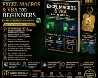 Excel Macros & VBA for Beginners | Google Apps Script Automation PDF | Spreadsheet Tutorial Download