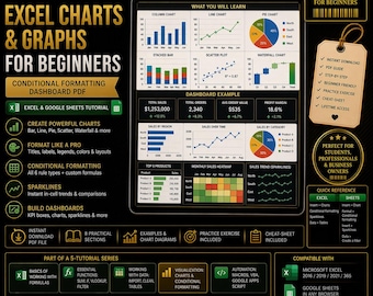Excel Charts & Graphs for Beginners | Conditional Formatting Dashboard PDF | Google Sheets Tutorial