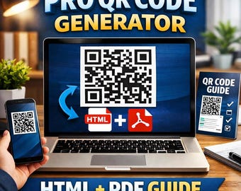 Pro QR Code Generator (HTML + PDF Anleitung)