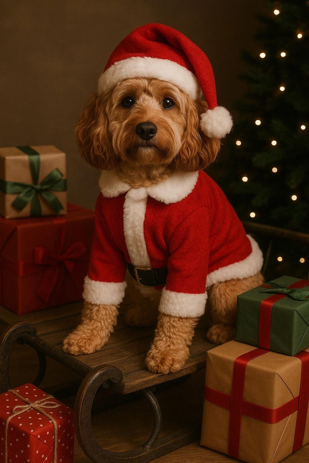 Cockapoo Santa - Santa Paws! - Etsy UK