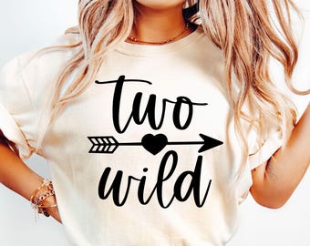 Two Wild 2nd Birthday SVG, Baby Girl/Boy Shirt Design (Digital Download)
