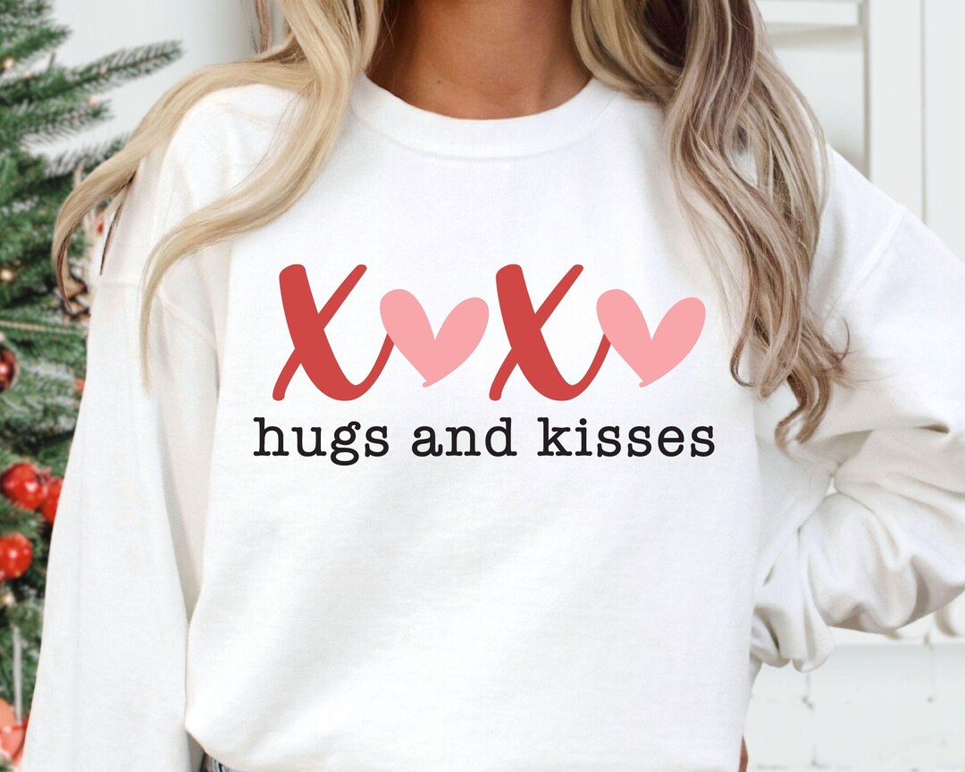 Hugs and Kisses SVG PNG, Xoxo Svg, Valentines Svg, Heart Svg, Valentine ...
