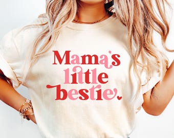 Mama's Little Bestie SVG, Baby Girl Shirt Design (Digital Download)