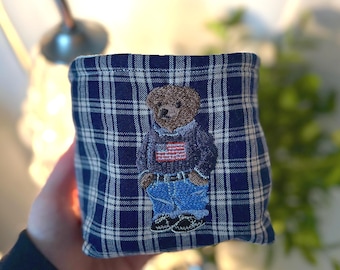 Embroidered Bear Weck Jar Cozie, Insulated Drink Sleeve, Sourdough Insulator Weck Jar Insulated Cozie, Mason Jar Holder