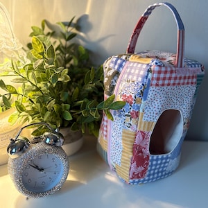 Bolsa de pañales de algodón hecha a mano, bolsa portátil para artículos esenciales de bebé, regalo para baby shower, organizador de pañales, estuche de viaje para toallitas húmedas, bolsa de pañales