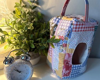 Handmade Cotton Diaper Pouch, Portable Baby Essentials Bag, Baby Shower Gift, Nappy Organizer, Travel Wipe Case, Diaper Clutch