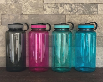Personalized Water Bottle: Custom 34oz BPA-Free Wide Mouth Reusable Tumbler