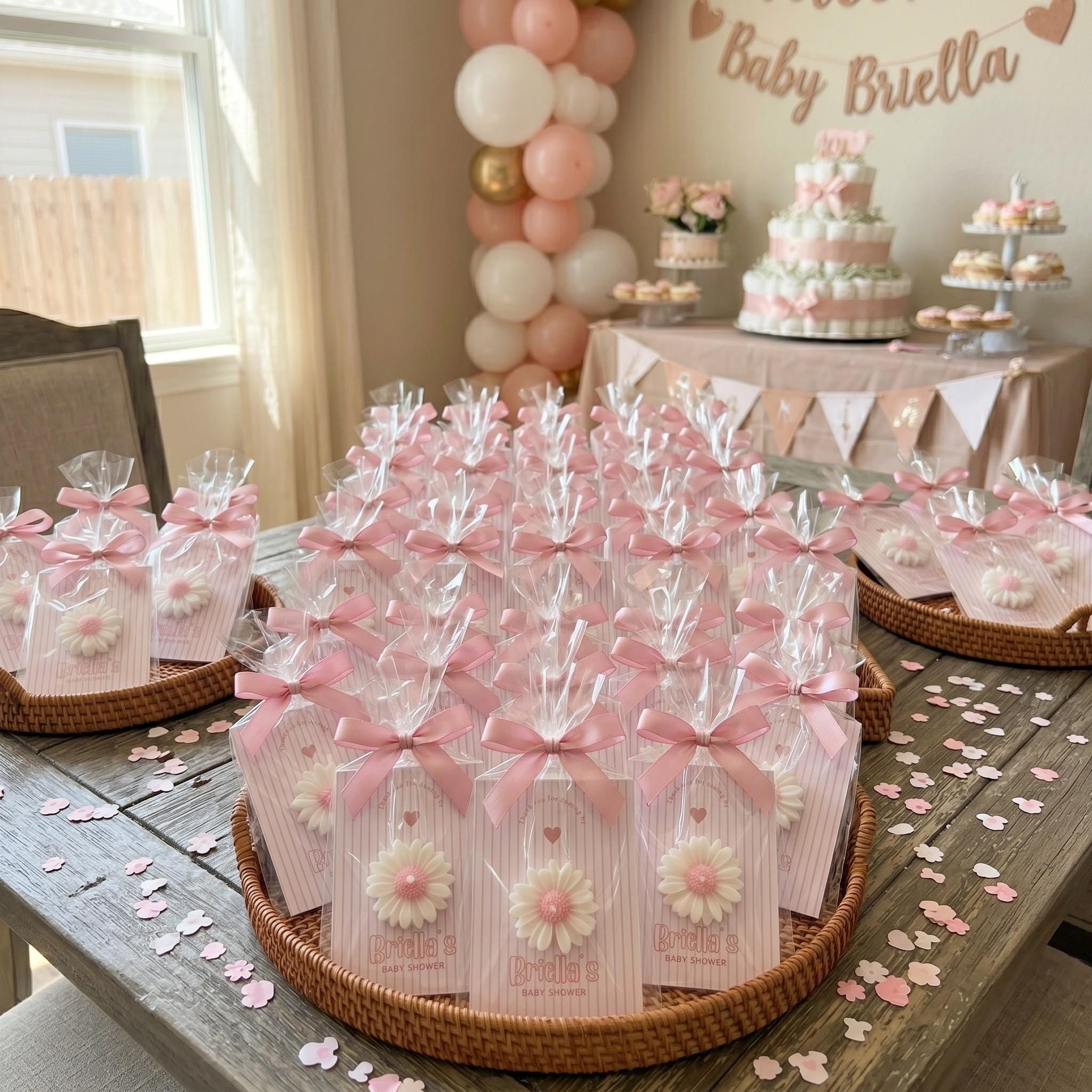 Personalized Baby Shower Candle Favors, Baby in Bloom Wildflower Wax ...