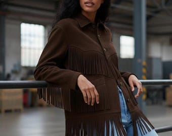 Vintage Western Suede Fringe Jacket: Authentic Cowgirl Style