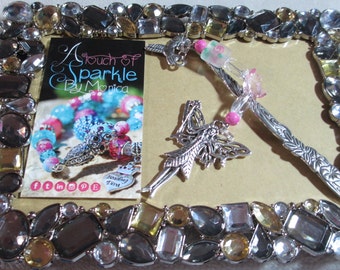 Bookmark Hummingbird Fairy Rose Garden Party Beaded Metal Back to School