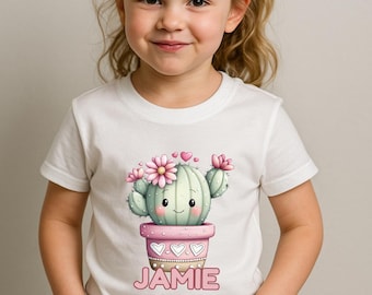 Cactus personalizado con amor para San Valentín para niños, bebés, niños pequeños y jóvenes