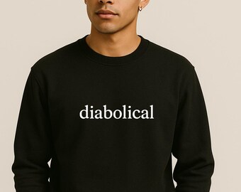 Sudadera con capucha o cuello redondo con camiseta divertida y diabólica