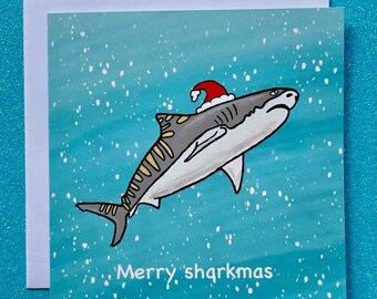 Tiger Shark Christmas Card