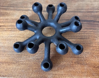 Vintage Dansk Designs Denmark Cast Iron Spider Candle Holder | Jens Quistgaard | 12 Tiny Tapers