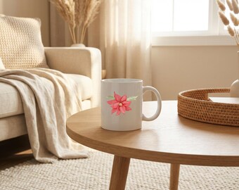 Boho muggmodell Canva-mall, neutral kaffekoppmodell för produktvisning, minimalistisk livsstilsscen med naturlig estetik