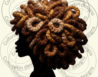 Donna nera afro PNG melanina clipart donna afroamericana arte storia nera ragazza magia design afrocentrico download digitale file png
