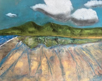 Żałobnicy z Murlough. Oryginalny pastel A3