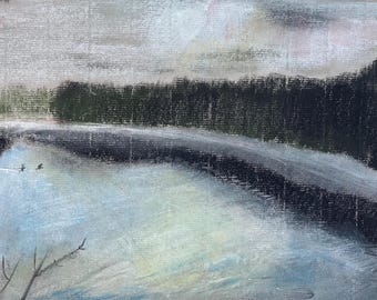 Newmillerdam, Pastel Original A4