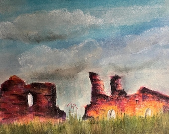 Sandal Castle 2. Original pastel A3