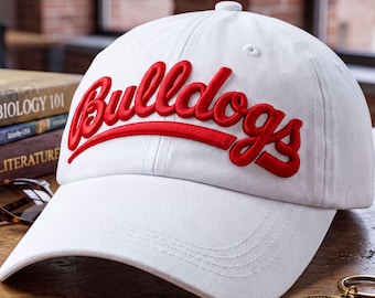 Custom 3D Puff Embroidered Washed Cap, Vintage Game Day Hat, Personalized Sports Fan Gift, Relaxed Fit