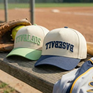 Custom Upside Down Sport Embroidered Hat Personalized Baseball Softball Cap Gift for Dad Mom
