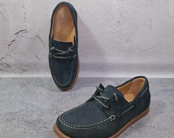 42 Eu (8.5 US) Britse bootschoenen Loake Hamble Engeland donkerblauwe nubuck loafers