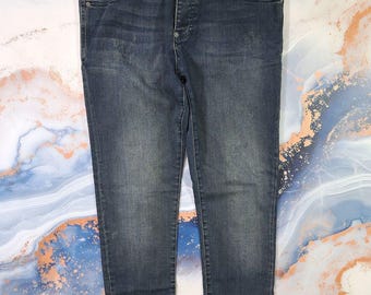 W32 L30 Mens Gray Jeans Dsquared2 Frayed Denim Distressed Pants Slim-Fit