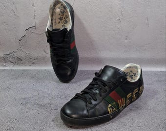 Sneakers Gucci Ace lage leren bloemenprint met bloemenprint 42,5 Eu (9 US) schoenen