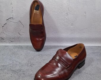 41 Eu (8 VS) Britse leren loafers bruine Engelse Derby