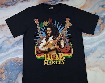 Vintage Bob Marley T Shirt mit Grafik Print 90er Jahre Size L