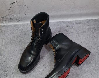 Leren wandelschoenen Christian Louboutin Trapman zwarte hoge sneakers 43,5 eu (9,5 VS)