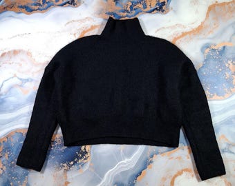 Kortere Hugo Boss-oversized damessweater van mohair en wol, maat L