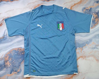 Vintage Puma Italy Confederation Cup thuisshirt voetbal T-shirt maat L-XL