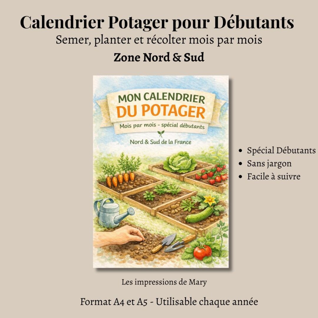 Vegetable Garden Calendar for Beginners – North & South - Etsy